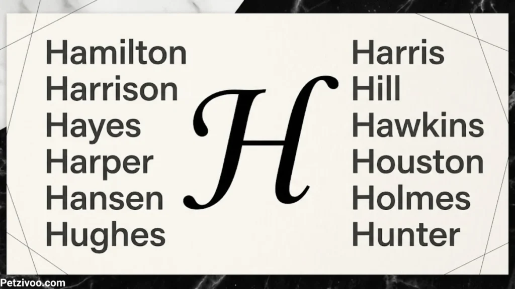 Last Names That Start With H